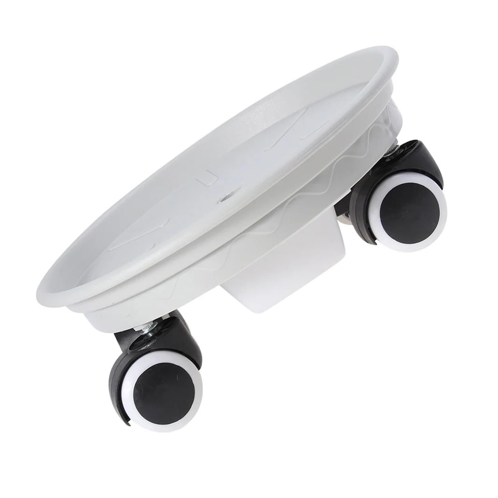 WEYIMVTO Mobile plant pot trays, Flower Pot Base Plant Trays Rolling Stand Scroll Wheel Indoor Planter Plates for Pots(White)