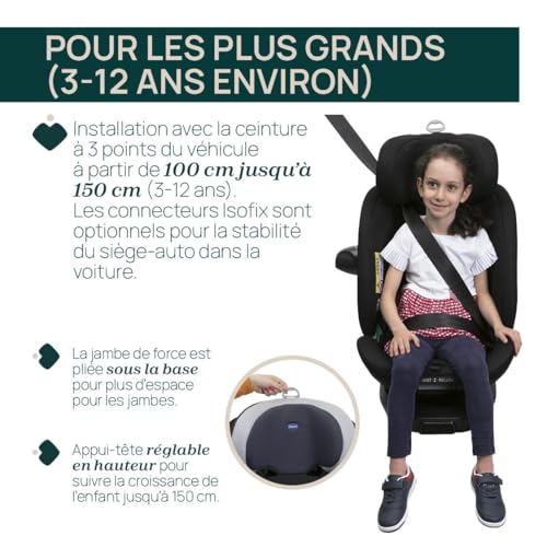 Siège auto de 0 à 12 ans Chicco Everone I-Size Isofix sûr - 7