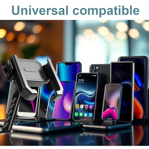 Image of Universal Bike Phone Holder Stand with 360 Degree Rotating Mount, Heavy Grip Locking System, Anti-Vibration Shockproof Clamp for Motorcycle & Scooter