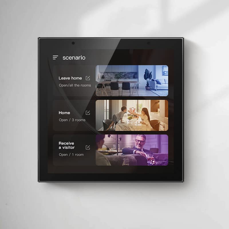 OKOS Smart 4'' Touchscreen Control Panel | in-Wall Multifunction Dimmer & Scene Controller | Supports Camera & Doorbell View | Smart Home Automation for OKOS Devices | Touch Display & App Control-image-23