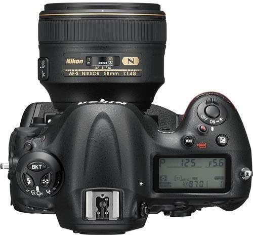 Nikon D4S DSLR Camera (Top View)