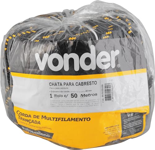 Vonder Corda Chata Para Cabresto 20 Mm Com 50 Metros Em Polipropileno Vdo2857