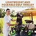 JOVIAL 3 Wheel Golf Push Pull Cart with Built-in Seat for Relaxation - Lightweight, Foldable, Collapsible, Golf Caddy Accessories, Includes Scorecard Holder, Water Bottle/Mobile/Umbrella/Towel Holder