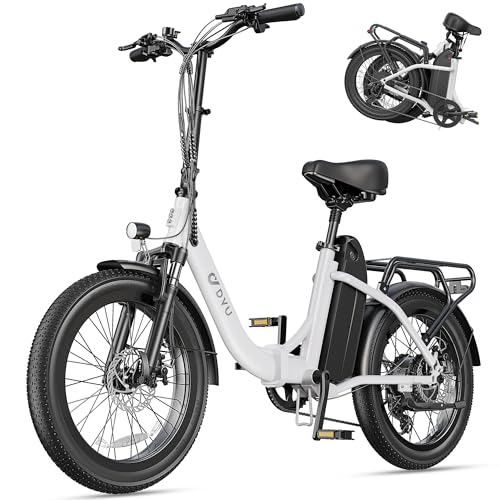 DYU C9 Vélo Électrique,20" Velo Electrique Homme avec 48V 15.6Ah Batterie,748.8WH, Moteur 250W, Ebike Autonomie Jusqu’à 80-150KM,7 Vitesses, Velo Pliant Adulte,VTT Electrique Adulte Femme