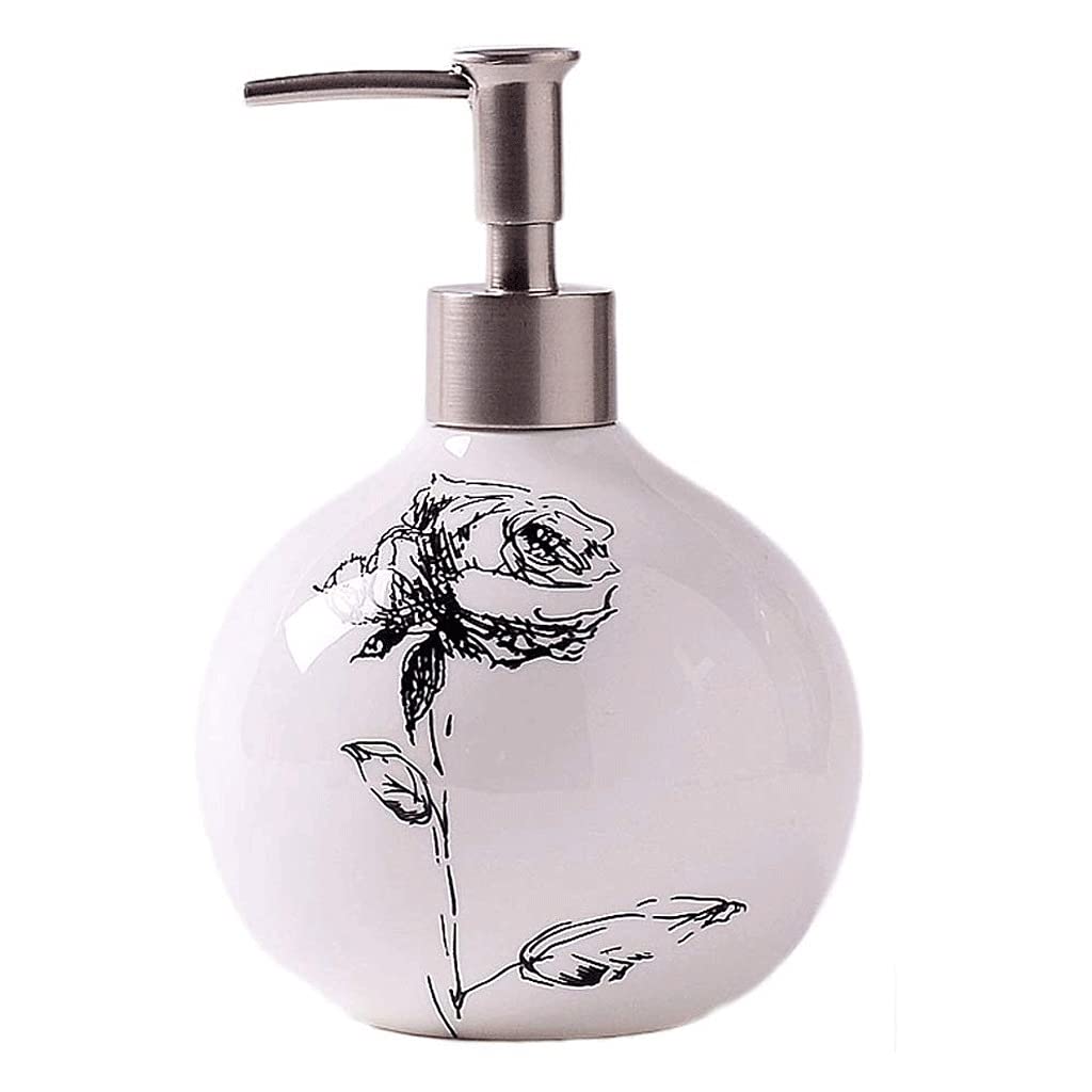 Distributeur de savon liquide en céramique 400 ml blanche pour lotion de salle de bain moderne