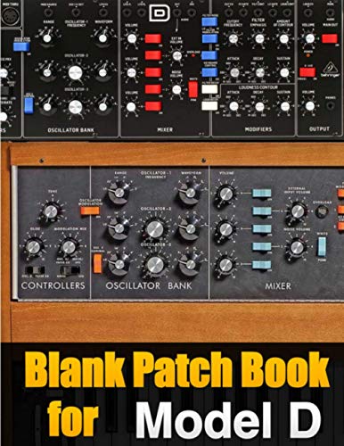  Blank Patch Book for Model D : Blank Patch Sheets Notebook Moog Model D Behringer  8,5\