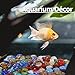 KINGOU 100 pcs Flat Glass Marbles, Replacement Mancala Stones 0.6 LB Mixed Colored Flat Glass Pebbles/Beads/Gems for Games Vase Filler Beads Aquarium Pebbles DIY Craft (12-16mm)