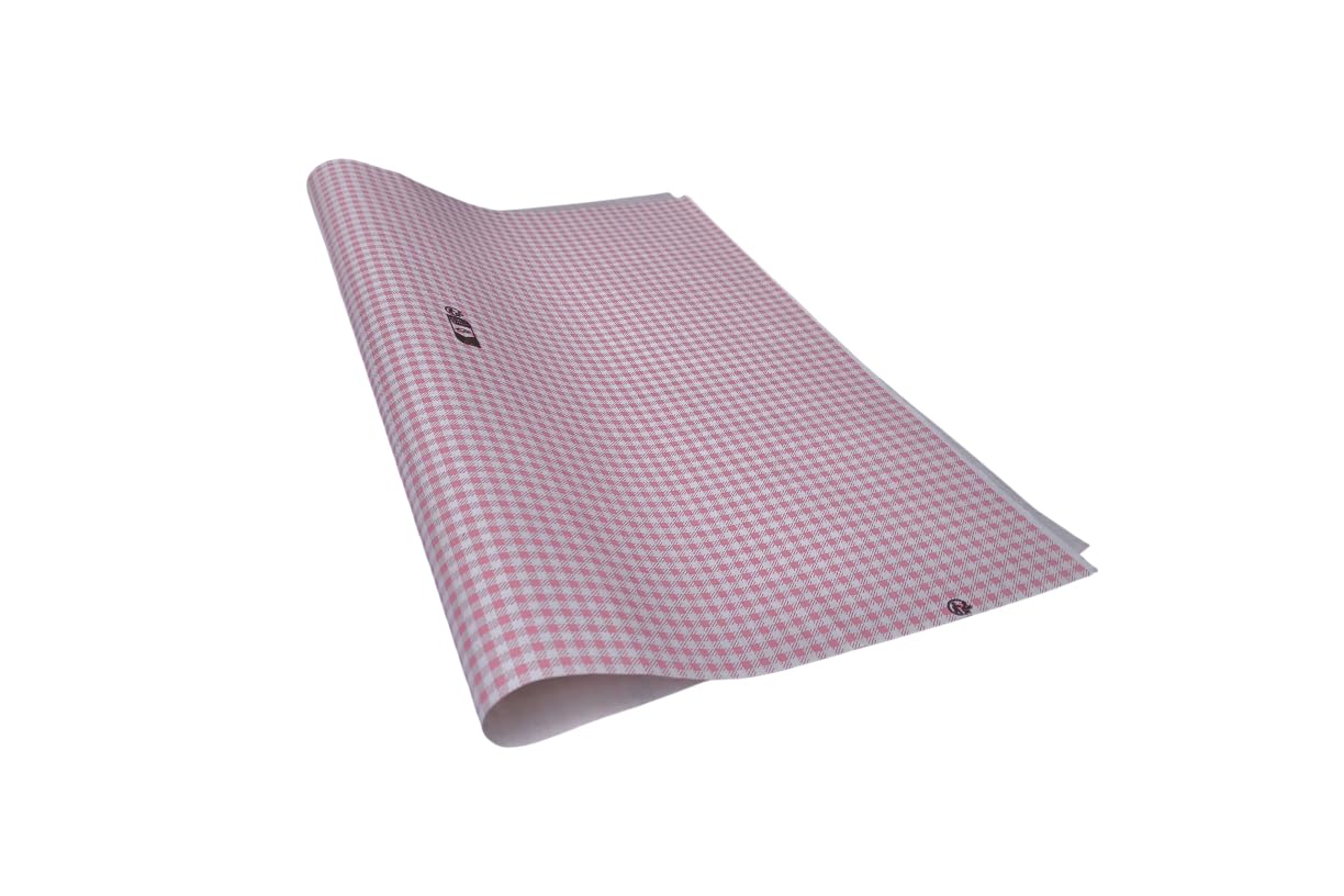 Papier Alimentaire Blanc Imprimé Rose 40x50 cm – Ingraissable Duplex 60g/m² – Emballage Pro pour Viande, Fromage, Charcuterie & Poisson – Résistant à l’Humidité – Colis 10 kg