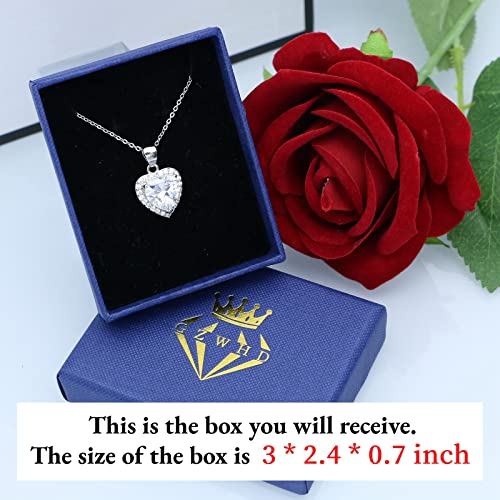 GZWHD Love Heart Pendant Necklaces for Women Girls Cubic Zirconia Birthstone Gift Valentine's Day/Mother's Day/Christmas/Anniversary/Birthday Gift for Mother/Wife/Friend/Daughter/Lover Wedding/Prom/Party Necklace Pendant4