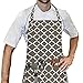 LessMo Delantal de Cocina, Delantal de Cocina con 3 Bolsillos, Delantal de Barbacoa con Correa Ajustable para el Cuello para el Hogar, Restaurante, Artesanía, Jardín, 100% Algodón