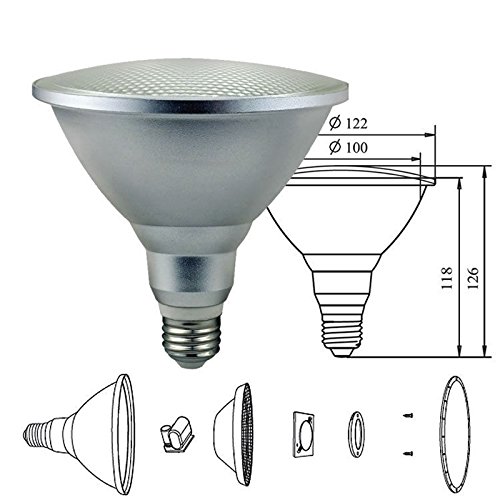 Foco Luz Led, 10W 20W Par30 Par38 LED RGB Spotlight Bulbo al aire libre Resistente al agua Color cambiando bombilla mágica