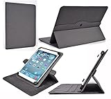 Universal 10inch Folio Tablet Case with Stand, compatible with Samsung Galaxy Tab 4 (GREY CARBON)