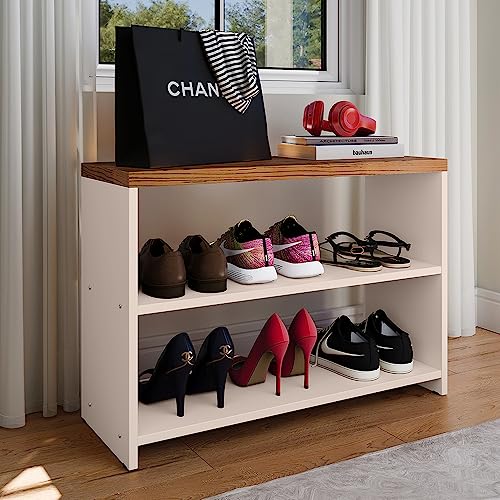 Sapateira Porta Sapatos Safira/Sapateira Banco - Off White/Freijo