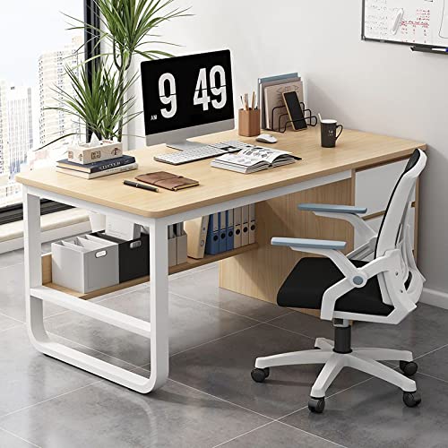 Bureau d'ordinateur blanc moderne pour petits espaces et studio