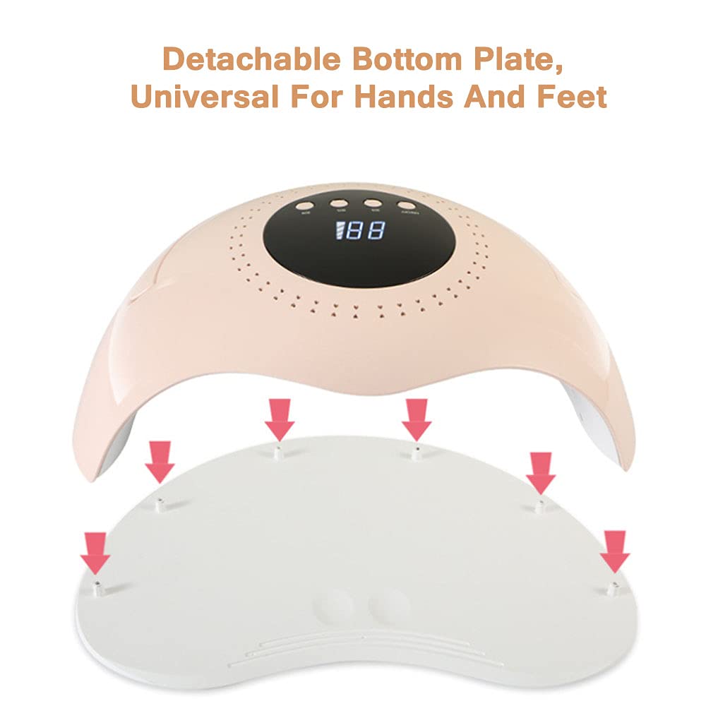 lamparas para uñas. Lámpara de uñas de gel inalámbrica de 120 W, lámpara de curado de secador de uñas LED recargable, luces de uñas de gel profesionales, herramientas de manicura for decoración de uña