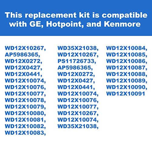 image for CALPALMY (8 Pack) Exact Replacement Dishwasher Dishrack Rollers and St