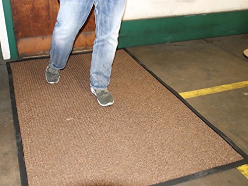 Rhino Mats Tnc-4872Br Town ‘N’ Country Entrance Mat 4' X 6', Brown, Rubber, 1/2" Thickness #TOP2