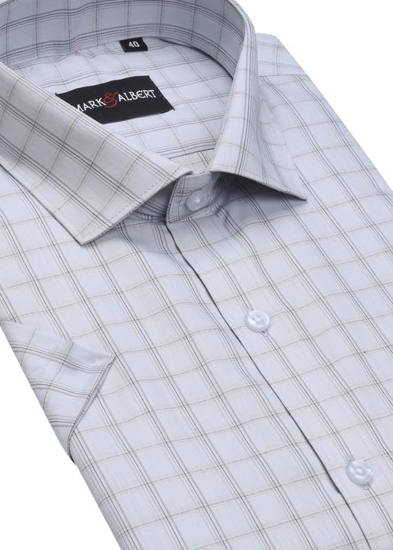 Image of Mark & Albert Men's Half Sleeves Regular Shirt