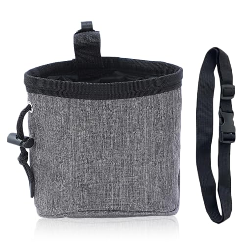 JOOTUEPO Sac à Friandises pour Chien, Multifonctionnel Sac à Nourriture pour Chien avec Distributeur de Sacs à Déjections Canines & Ceinture Réglable pour...