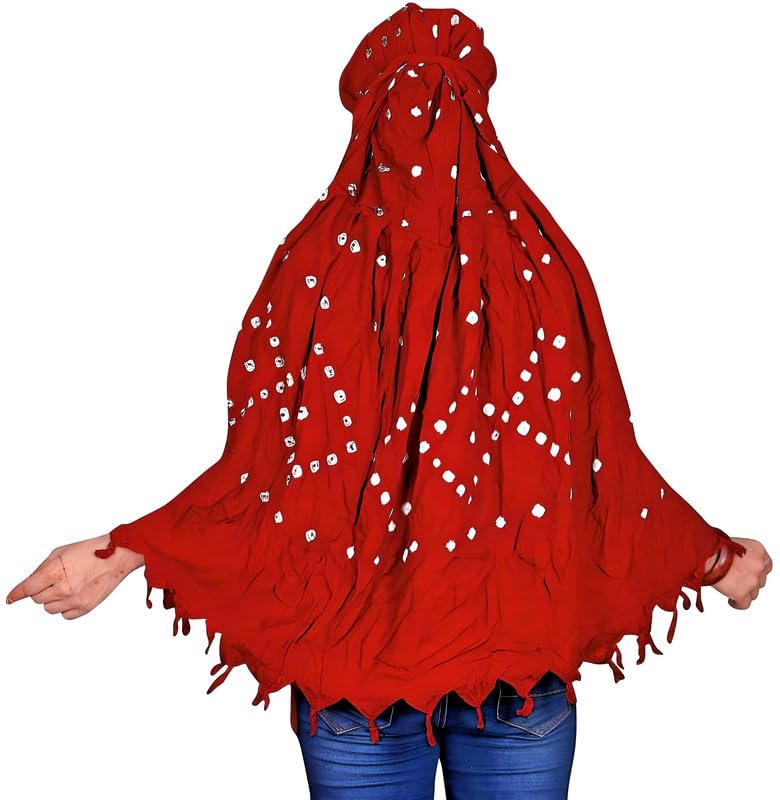 Stylish Printed Pattern Fancy Scarf With Sun Protection Cover Face Cotton Mask for Women's and GirlsS52Maroon_A82-image-43