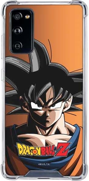 Skinit Funda transparente compatible con Galaxy S20 FE – Diseño de retrato de Dragon Ball Z Goku con licencia oficial