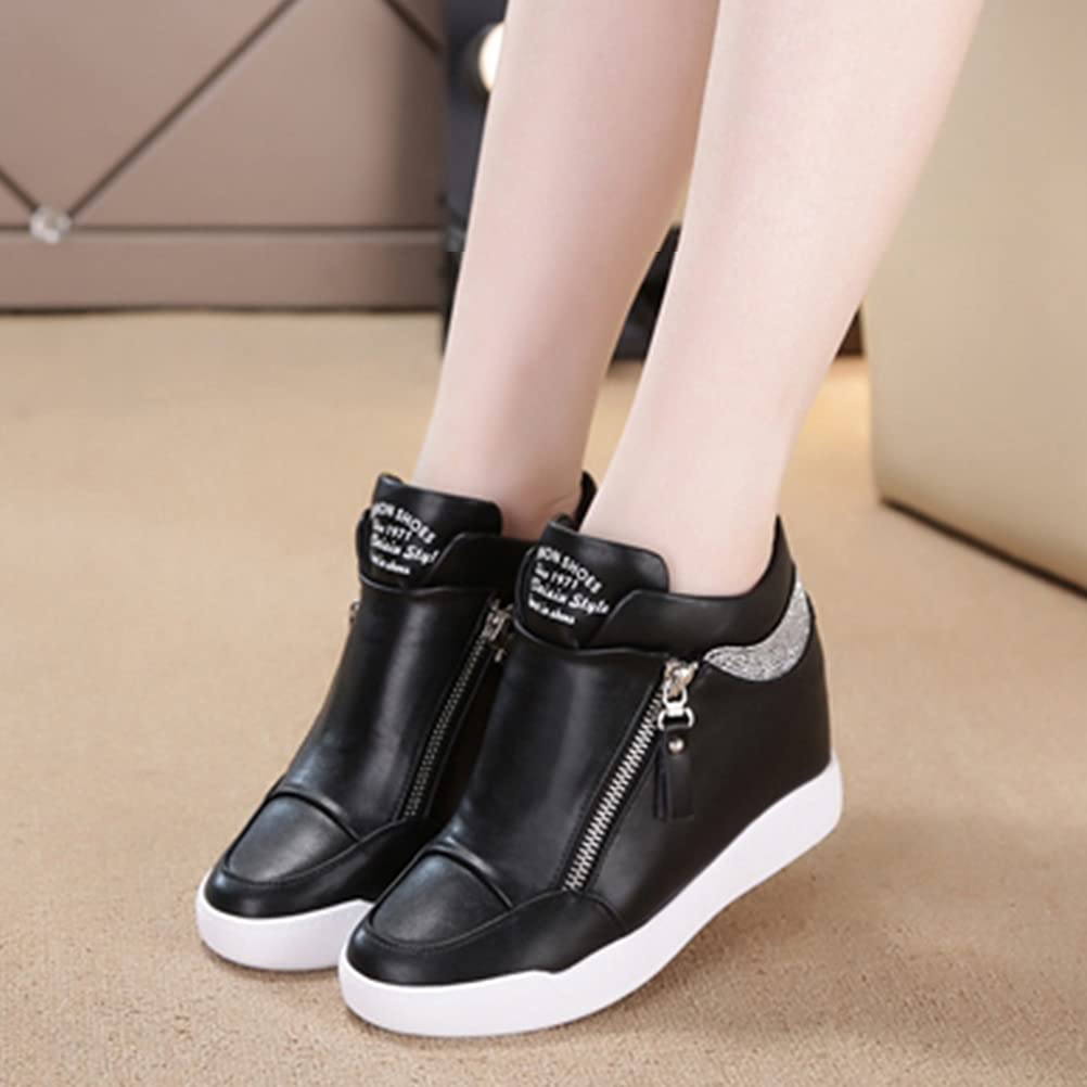 Scarpe da Ginnastica da Donna Scarpe con Tacco a Zeppa Scarpe Sportive Casual Altezza Crescente Scarpe da Ginnastica Sportive Sollevamento Interno Sneakers Alte 4.5 cm