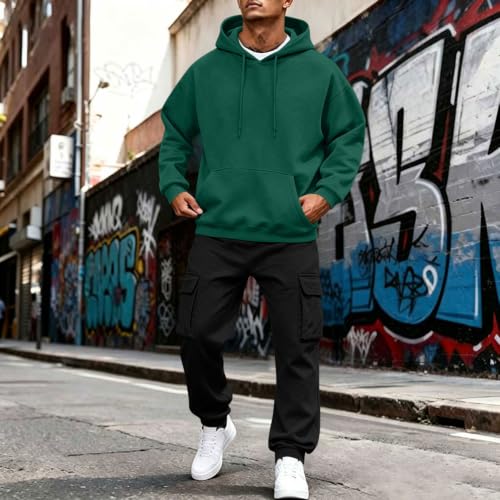 Men's Track Suits 2 Piece Set Plus Size Winter Track Suits Mens Pullover Hoodie Cargo Sweat Jogger Casual Lounge Sweatsuit Capsule Wardrobe Conjunto Deportivo Para Hombre - image 2