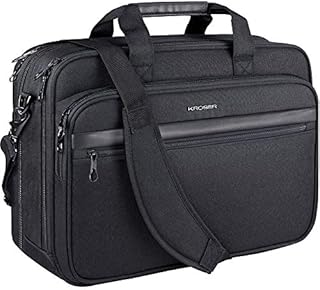 Laptop Bag Fits Up to 17.3 Inch KROSER Laptop Premium Laptop Briefcase Expandable Computer Bag Water-Repellent Shoulder Messenger Bag for Travel/Business/School/Men/Women