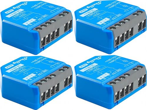 SHELLY Relais 1 Gen4, 16 A, WLAN, Bluetooth, blau, 4 Stück
