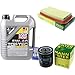 Produktbild QR-PARTS 69325754 Filter Set Inspektionspaket 5 Liter Motoröl Top Tec 4100 5W-40 MANN-FILTER Luftfilter Ölfilter
