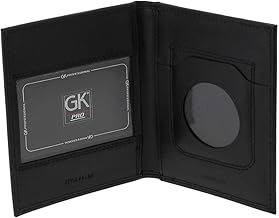4184 2-Fold Card Holder - Black Genuine Leather - Horizontal Opening - Pro Card Slots & Medal - GK Medal Compatible - 125x105mm