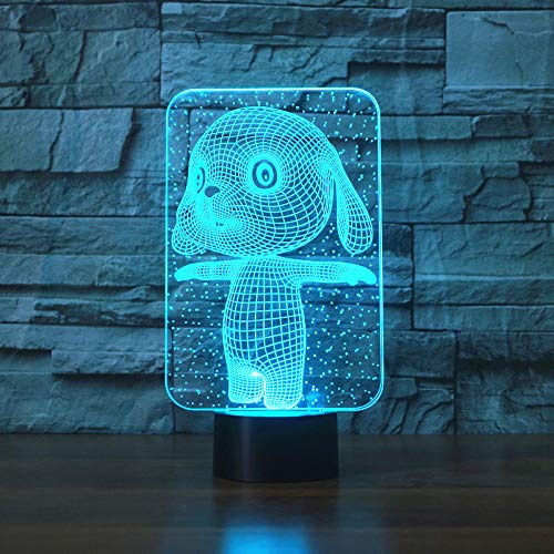 Control Táctil Y Control Remoto Led 3D 16 Colores Lámpara De Mesa De Conejo Encantadora Luces De La Noche De La Novedad Luces De La Noche De La Estrella De La Muerte