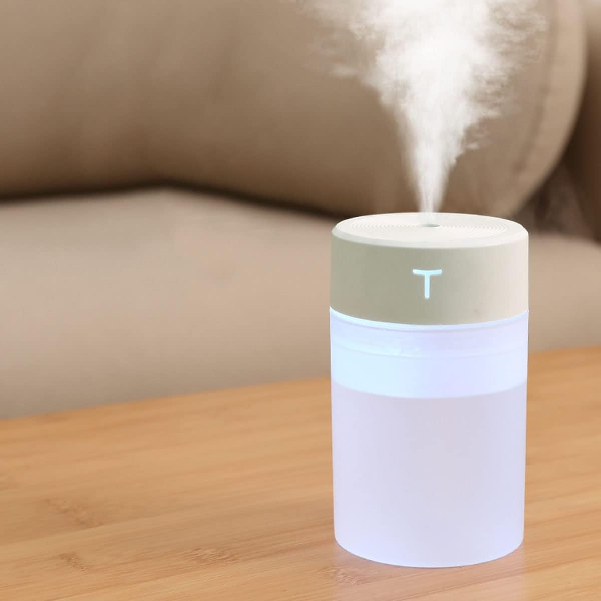 Teenway Portable Mini Humidifier, 12 ounces Small Cool Mist Humidifier with LED Night Light 2 Mist Modes for Car, Desk, Office, Bedroom ,Travel : Home & Kitchen