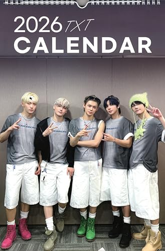 TXT グッズ 大判 壁掛け カレンダー 2026年 (令和8年) + カレンダー ステッカーセットのサムネイル