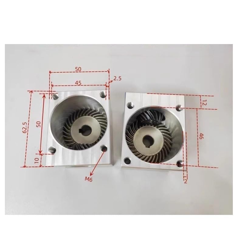 Angle Steering 1pcs Spiral Bevel Gear Driver Commutator 1 Module 15T 30T 90 Degree Reversing Gearbox 1:2 Right Angle Steering Gearbox Driving Change