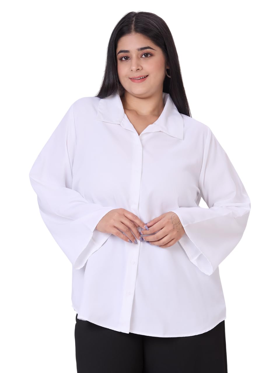 style quotient Women White Polymoss Formal Shirt-picture-45
