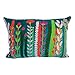Casa Moro Boho Samt-Kissen Santa 48 x 30 cm mit Füllung | mit Blumen-Motiven Bestickt | Zierkissen Deko-Kissen Couchkissen Sofakissen mit Blumen Farbe Türkis