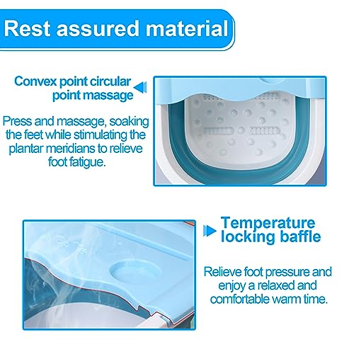Nizirioo Fußbadewannenschüssel, Faltbare Fußbadewanne Fusswanne Fussbad Fussbadewanne Mit Massage Faltbares Fußbad Fur Fußbadewanne Füße Wellness Fußpflege Pediküre Entgiftung Entspannung