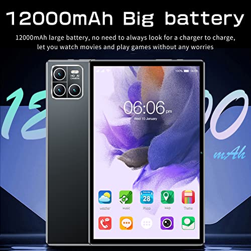 Tablet X13 Pro,12GB RAM,512GB ROM,Câmera Traseira 32MP, Câmera frontal de 16MP,Tela Imersiva de 10.1', Wifi, Android 12, 5G Dual-SIM (preto) - Imagem 7