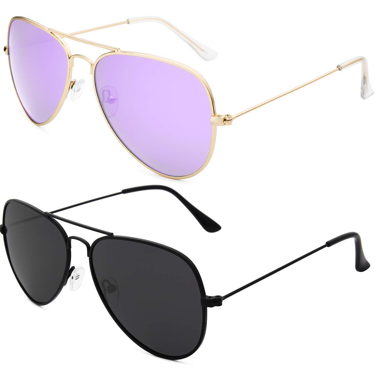 Metal Aviator Sunglasses Polarized Mirrored Lens UV 400 Protection Amazon.com: livho Sunglasses for Men Women Aviator Polarized  main image 3