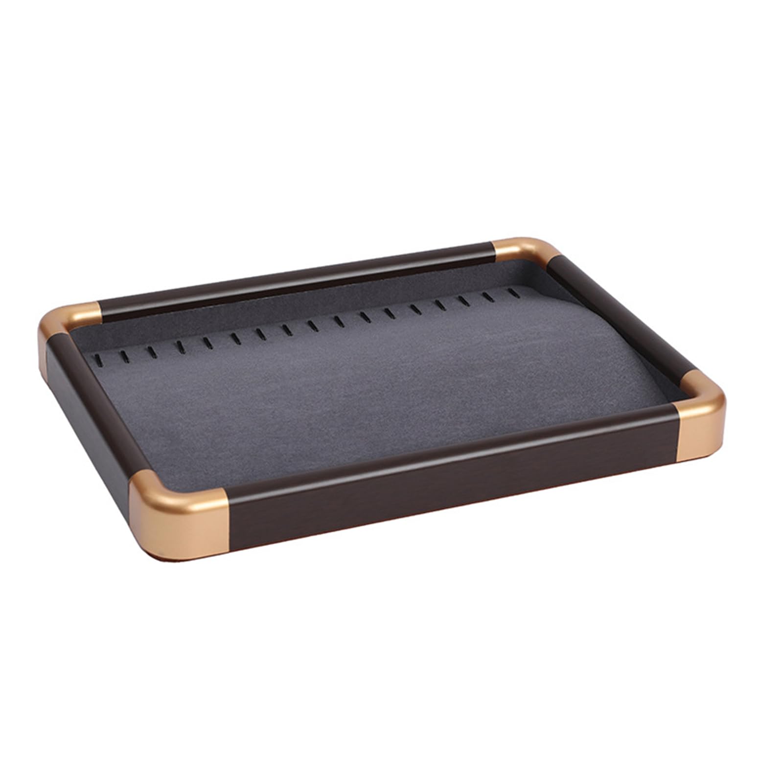 Jazuaiao Wood Jewelry Presentation Tray Necklace Showcase Stand Rings Necklaces Bracelets Storage Container Home Jewelry Organization