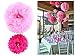 Ohuhu 5-pack Tissue Paper Flowers Crafts Pom Poms