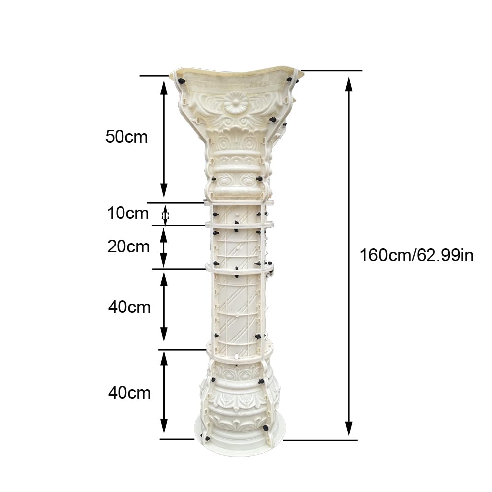 Nowa spiralna rzymska forma kolumnowa, średnica 25 cm (9,84") tworzywo sztuczne ABS, forma odlewnicza wielokrotnego użytku, trwała architektoniczna forma kolumnowa do betonu
