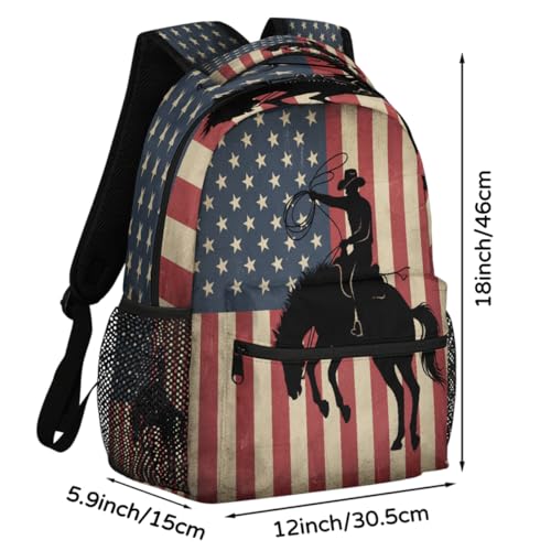 Mochila para laptop de 15.6 pulgadas ligera y ergonómica con estampado de rodeo 2