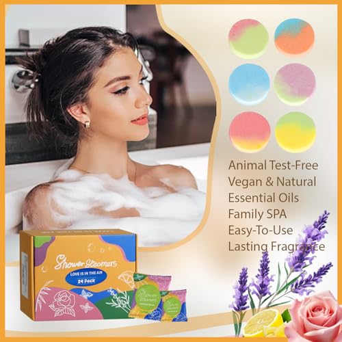 Shower Steamers, 24 Pack Aromatherapy Fragrances Shower Steamers, Perfect Self Care Gifts for Women and Men, Relaxation Gifts for Moms. - Image 3