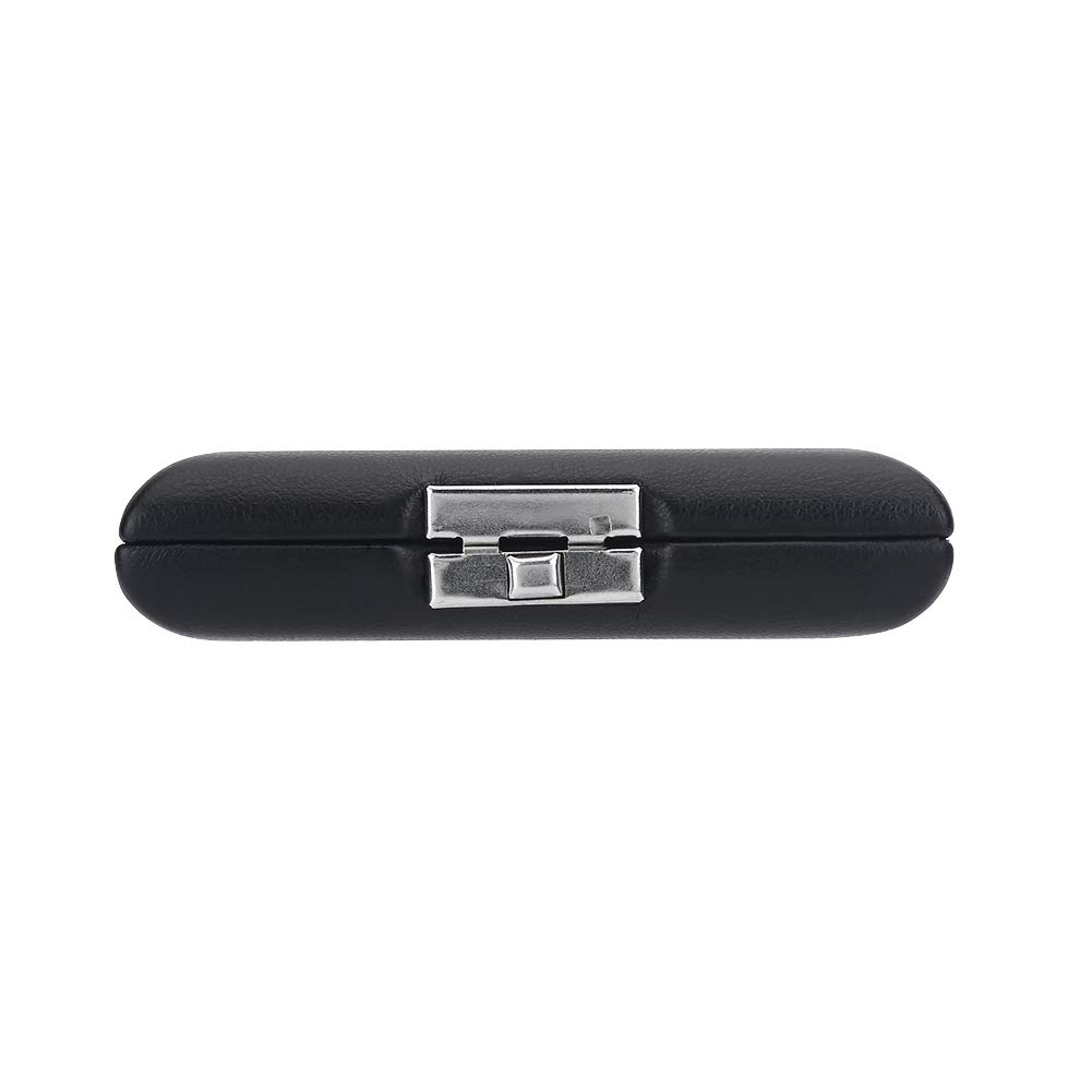 Housse en cuir PU noir Basson Reed Container Box Case avec des fentes pour le stockage 3 pièces anches pour les amateurs de basson,Accessoires De Jeu