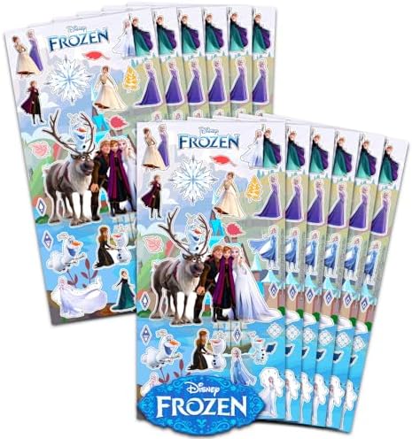 Disney Frozen Stickers Party Favors for Girls Kids 12 Pack Bundle image 3