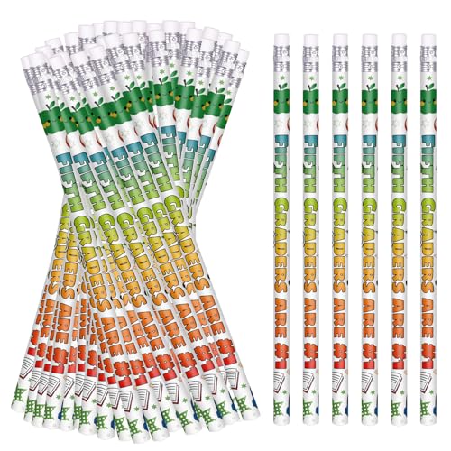 Zhirlyn 36 Pcs 5st Graders Pencils Cute Motivational Pencils with Erasers First Day of School Pencil Back to School Pencil (5st Graders)