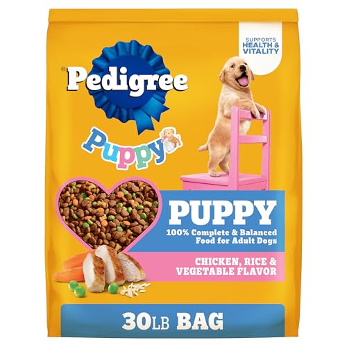 Pedigree Puppy Dry Puppy Food, Chicken, Rice, and Vegetable Flavor,