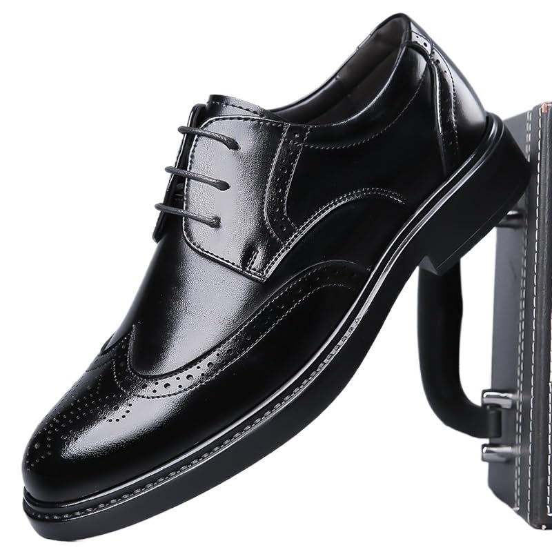 Wedding British Oxford Shoes Men's Lace-up Brogues Men's Business Casual Shoes for Easy Wear3